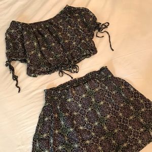 Free People Two Piece Skirt Set